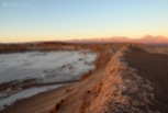 The Valle de la Luna (Valley of the Moon) at sunset